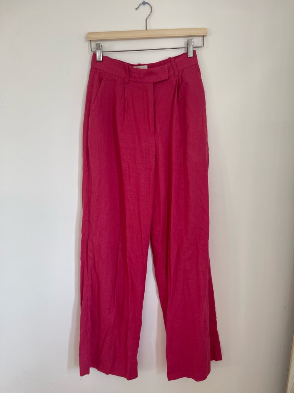 A&F Linen blend wide leg trouser